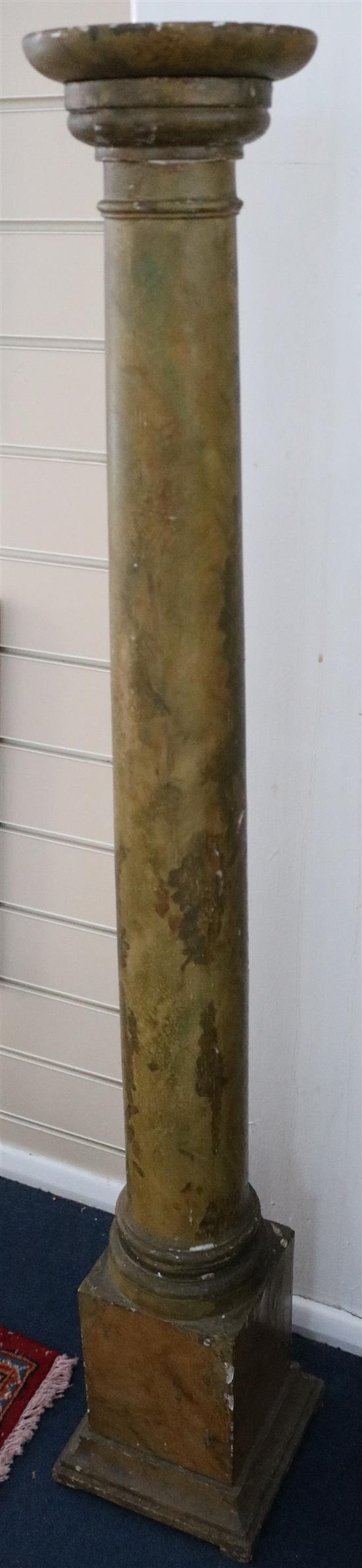 A simulated marble column H.122cm.